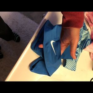 Blue nike tie headband